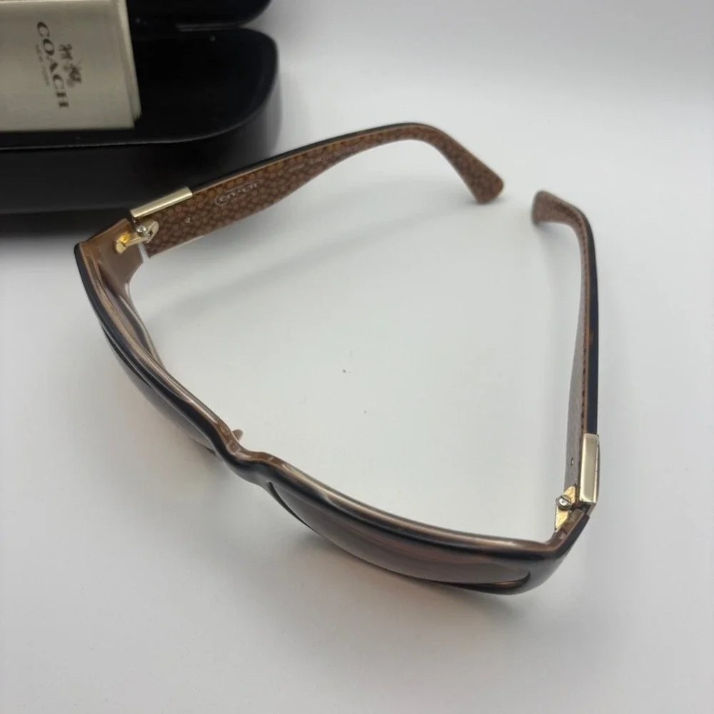 Coach Delphine S443 Tortoise Shell Sunglasses Brown Gradient Lens with Case